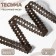 Decorative braid “Sanding clock”, 14 mm, 10 ± 1 m, brown color