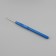 Knitting hook, with a plastic handle, d = 1.5 mm, 13.5 cm, blue color
