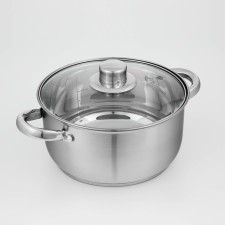 Stainless steel pan “Grette”, 3.2 l, d = 20 cm, with a lid, the capsule, induction