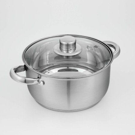 Stainless steel pan “Grette”, 3.2 l, d = 20 cm, with a lid, the capsule, induction