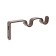 Broke for cornice D20 two -row 8/15 cm, color brown., Metallic