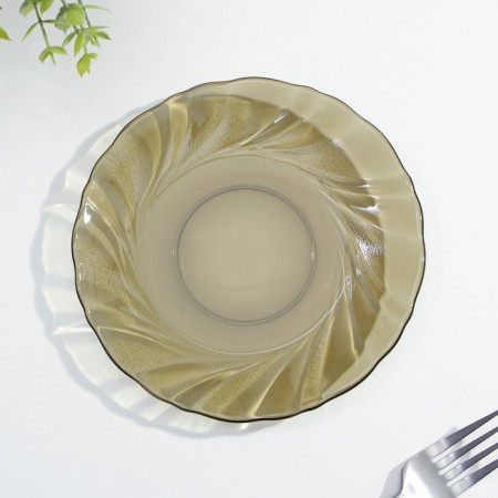 Alta Marea saucer, d = 16 cm, glass, haze