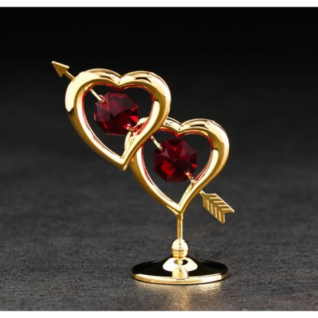 Souvenir "Two hearts with an arrow", 7 × 6 × 3 cm, with crystals-2