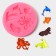 Mold "Sea Friends", silicone, d = 8.3 cm, color mix
