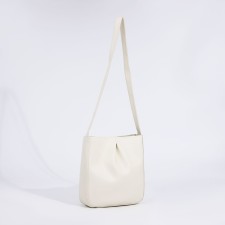 Bag Cross-Bodi with a zipper, white color