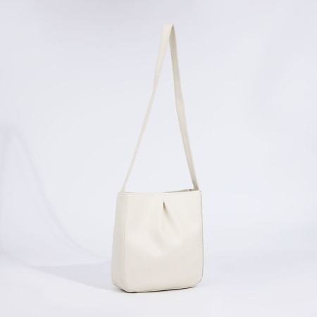 Bag Cross-Bodi with a zipper, white color
