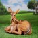 Garden figure "Deer with a deer" 35x26x19cm