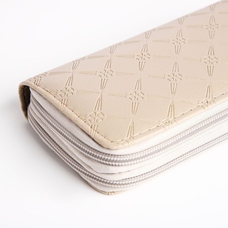 Women's wallet with lightning, beige color-2