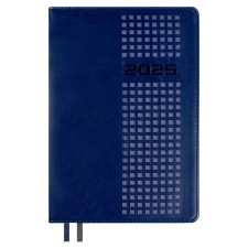 Dated 2025 diary, Escalada, A5 176 sheets, solid cover to leatzers with foam rubber, pancake embossing, perforation on the cover, block 70 g/m2, blue