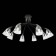 Ceiling EVOLUCE lamp. Sle102902-08. Lirino. 8x40 watts, E27, 73x73x44 cm, black color, chrome