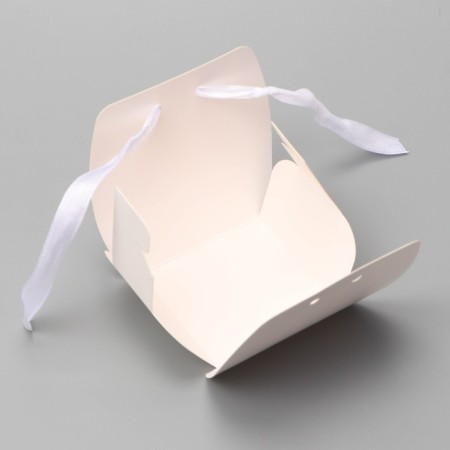 Folding box for sweets, cakes with tape, 8 x 4 x 7.5 cm, white-2
