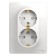 Double SE GLOSSA, 16 A, 250 V, built -in, with salary, curtains, IP20, white, GSL000126