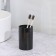 A glass for toothbrushes, 7 × 7 × 11.5 cm, black color