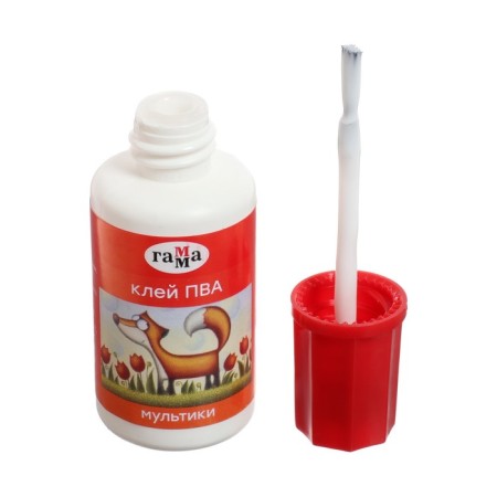 Glue PVA Gamma "Cartoons", 20 g, with a brush-6