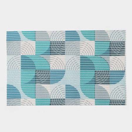 House rug of share "Paul", 40 × 65 cm, turquoise color-4
