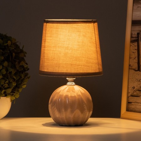 Pobeo desktop lamp 1x40W E14 brown 14x14x24cm-1