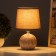 Pobeo desktop lamp 1x40W E14 brown 14x14x24cm