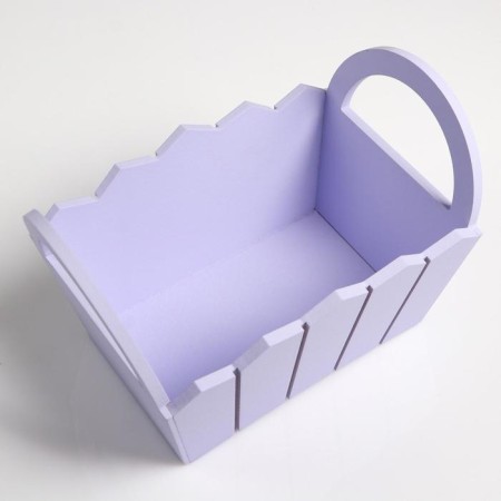 Kashpo wooden 25 × 16 × 17 cm "Maria", side pens, MDF, lavender-3