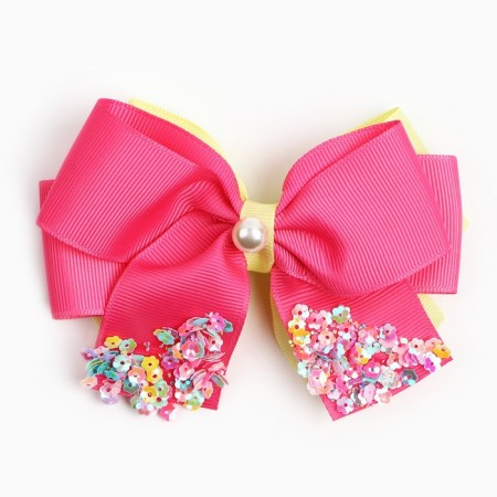 Outlet. Hair bow on a hairpin, 12.5 cm, kitty Marie-2