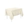 Butterflies White tablecloth, size 140x150 cm, beige color