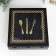 Casket tree with divisions "Dining objects" black with gold 26x24x6.8 cm