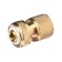 Connector with Aquastop, 1/2 "(12 mm), quick -sitting connection, brass, Greengo