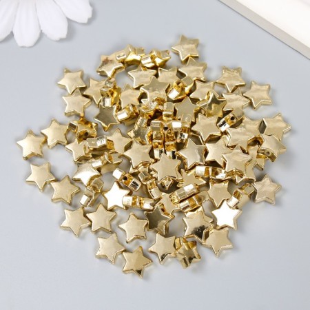 A set of beads for creativity plastic "Star. Gold" set of 20 g 1.1x1.1x0.4 cm-1