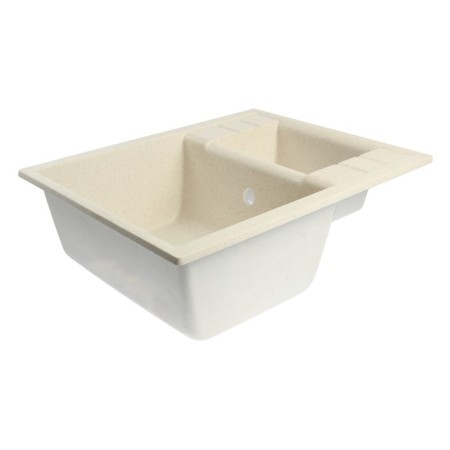 Curler for a kitchen made of stone Zein 190/Q2, 612x505 mm, rectangular, overflow, beige color-1