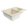 Curler for a kitchen made of stone Zein 190/Q2, 612x505 mm, rectangular, overflow, beige color