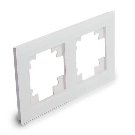 2-seater frame, glass, Stekker series Katrin, GFR00-7002-01, white-1