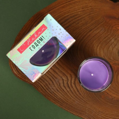 New Year's candle in a glass "Fairytale for the whole head", Lavender's aroma-4