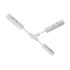 The T-shaped power connector for the Technical TRA034CWT-42W track system, 34.5x1.8x16.3 cm, white color