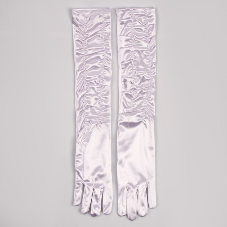 Carnival accessory - gloves with assembly, white color-3