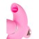 Turning vibrator with a clitoral stimulant Jos Twistme, 19.5 cm, silicone, pink color