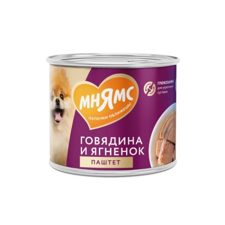 Wet food "Mnyams" "Healthy Joints" for dogs, beef and lamb, 200 g