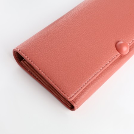 Women's wallet on magnets, pink color-2