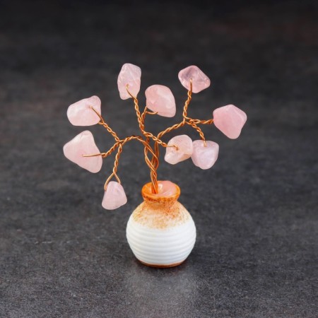 Souvenir "Tree of love. Pink quartz", natural stone, 7 x 3 cm-2