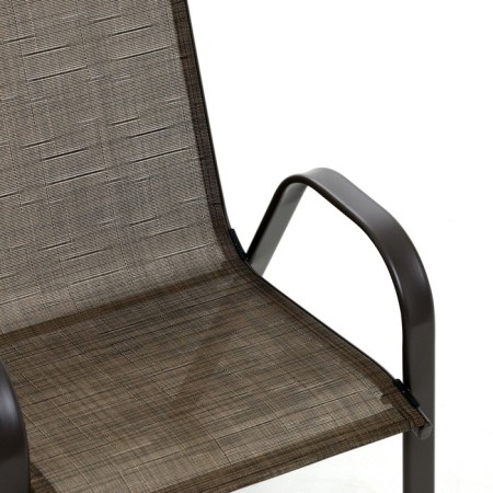 Set of garden furniture: a square table and 2 brown stools, load up to 120 kg-6