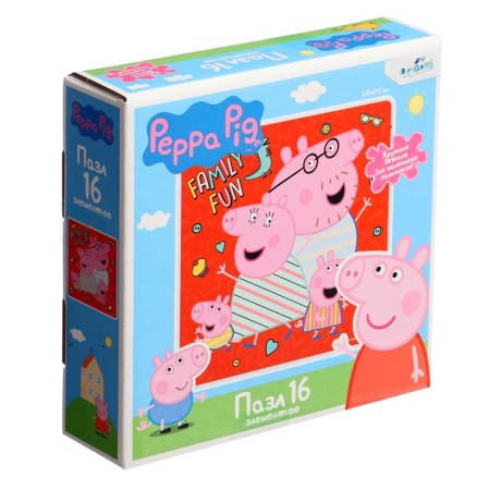 Puzzle "Pig Peppa: Family Evening", 16 elements