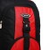 Tourist backpack on lightning, 5 outer pockets, black/red color