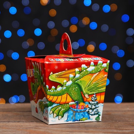 Gift box "Dragon Gift" red 10 x 9.2 x 9.2 cm-2