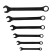 A set of keys combined in the tundra bag, phosphate, 6 - 17 mm, 6 pcs.