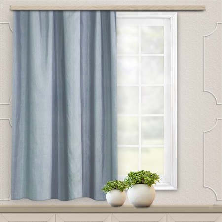 Curtain curtain for the kitchen Witerra Bamboo 135x180 cm, gray, jacquard, PE100%