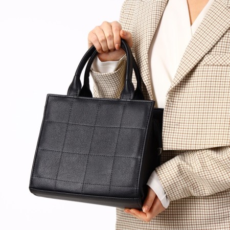 Female bag Textura, tout, average size, black color-10
