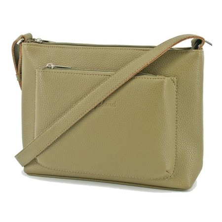 Women's bag B2828-02140, green color, artificial leather, 24x6x19 cm
