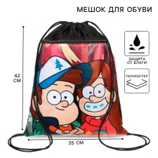 A bag for shoes 420 x 350 mm, gravity farz (soft polyester, density 210d)