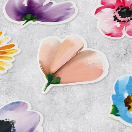 Set of stickers "Flowers", 5 x 5 cm-2
