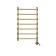 Domoterm electric heated towel rail "Stefano", 400 x 700 mm, 7 crossbars, rights, bronze