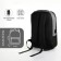 City backpack with USB from lightning textiles, 2 pockets, black/gray color