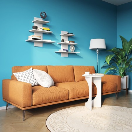 Wall shelf, 600 × 212 × 600 mm, white color-3